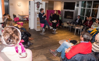 Olivia de Lamberterie et Cédric Sapin Défour hier soir auCraazy Barmes